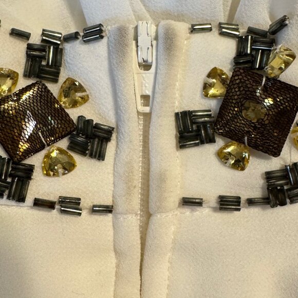 🎉😀CLEARANCE SALE!!!😀🎉 TADASHI SHOJI Beaded Layered Top - Picture 7 of 11